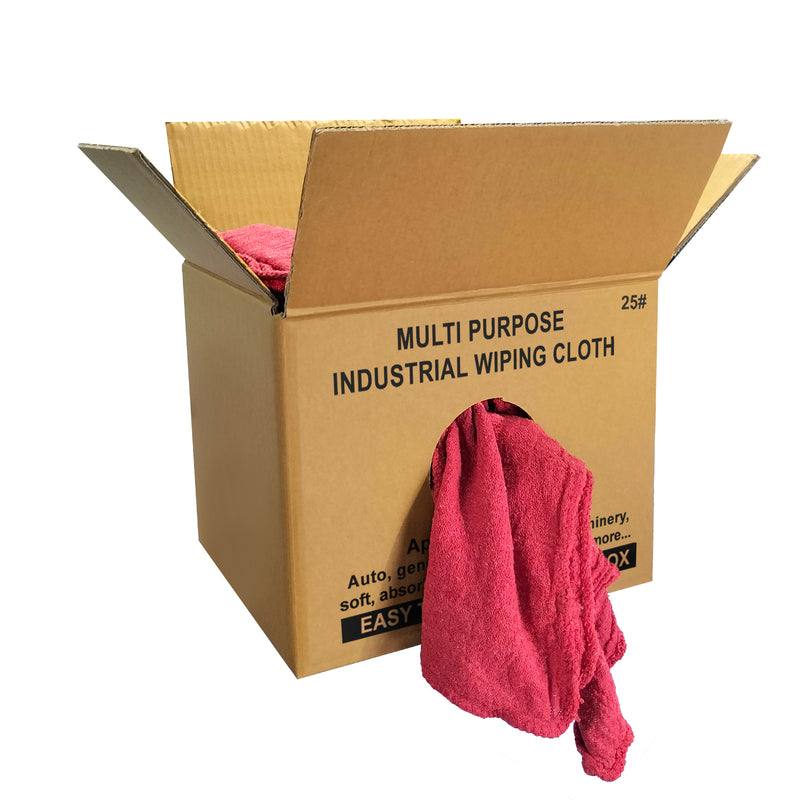 New Industrial A-Grade Shop Towels -Red Cleaning Towels - Multipurpose Cleaning