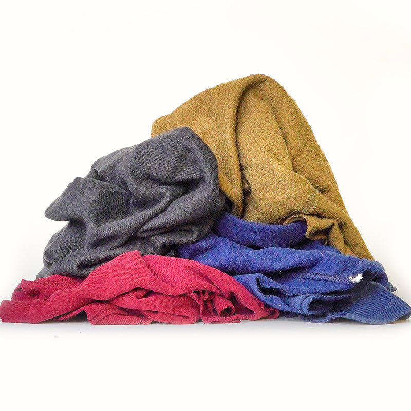 Color Fleece 100% Cotton Cleaning Rags - 1000 lbs. Bale Uncut - Multipurpose Cleaning