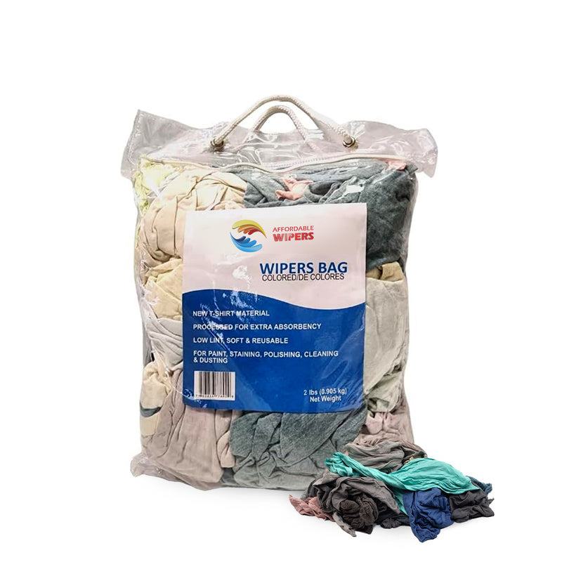 NEW Color Knit T-Shirt Cleaning Rags (1 lb.-4 lbs.) - Multipurpose Cleaning