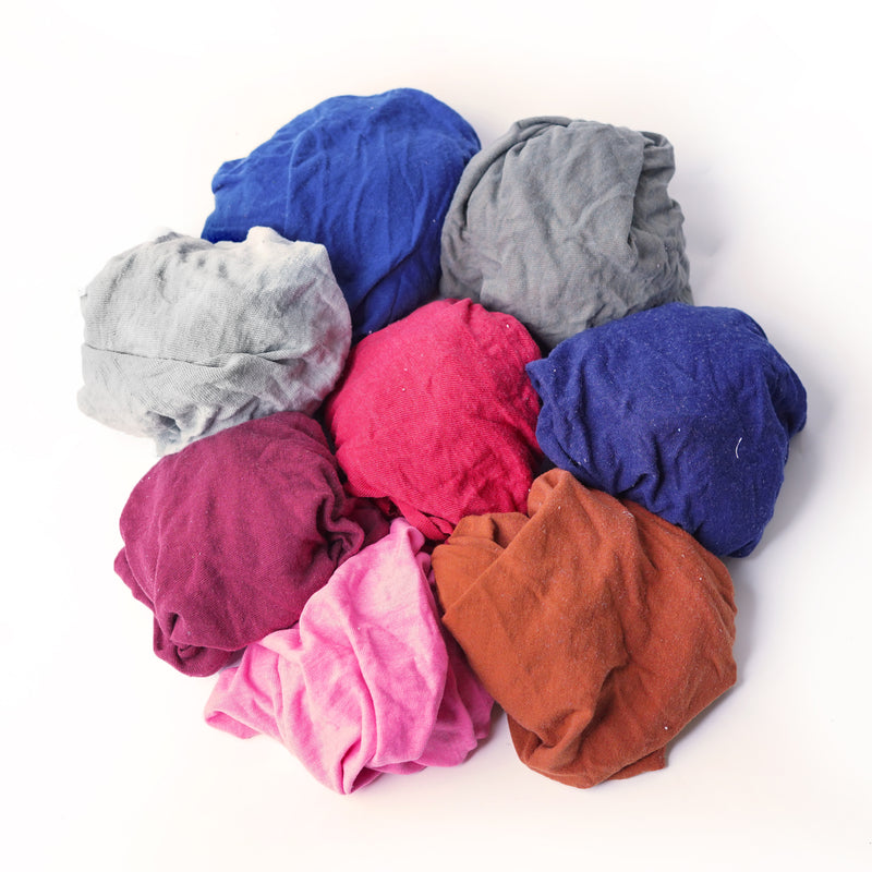 Color Knit T-Shirt Cotton Cleaning Rags 900 lbs. Pallet- 36x25 lbs. bags - Multipurpose Cleaning