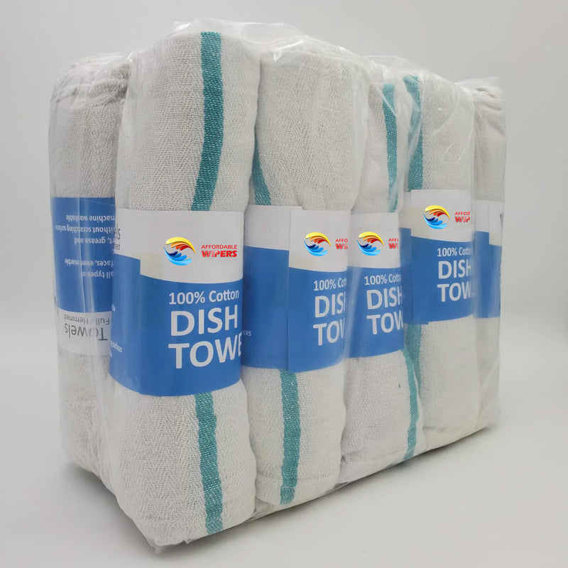 Dish/Kitchen Towels 100% Cotton 10 Rolls of Half dzn (Retails Packaging)