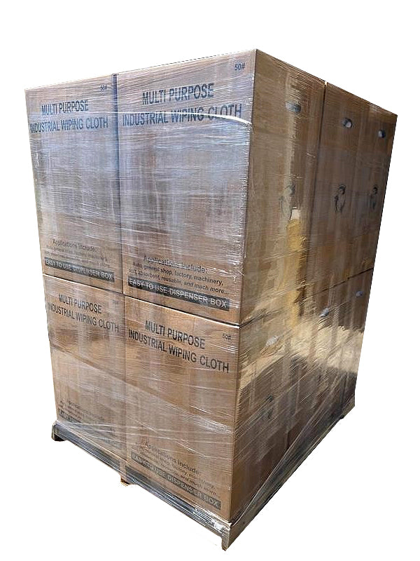 New Color Knit T-Shirt Cleaning Rags 600 lbs. Pallet in Boxes - Multipurpose Cleaning