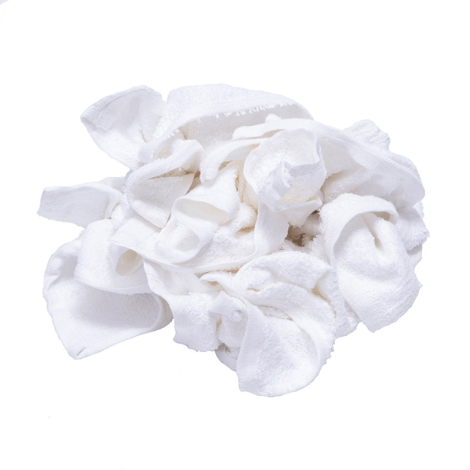 New Terry White Washcloth Rags Bulk 600lbs Pallet