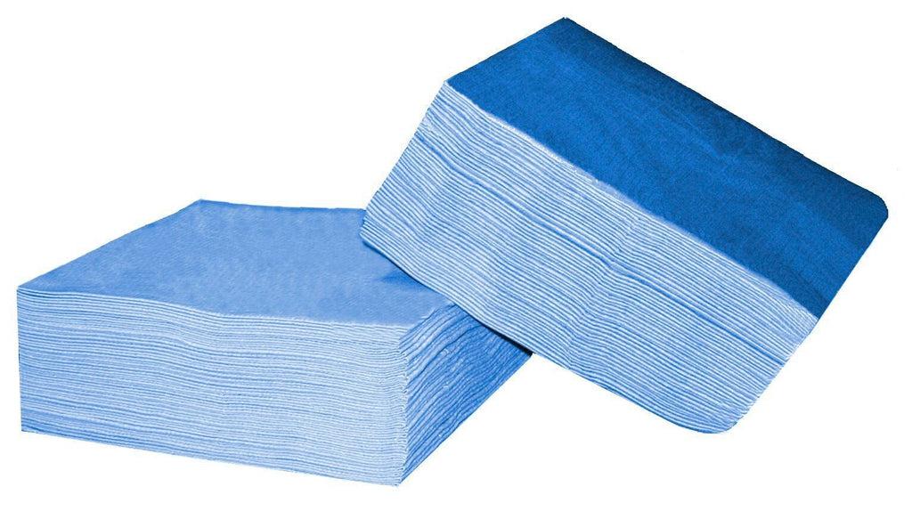 Lint Free Paper Wipes -1/4 Fold - Blue/Red/White